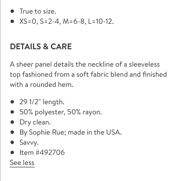 SOPHIE RUE Metallic Sleeveless Sheer V Top - Picture 11 of 12